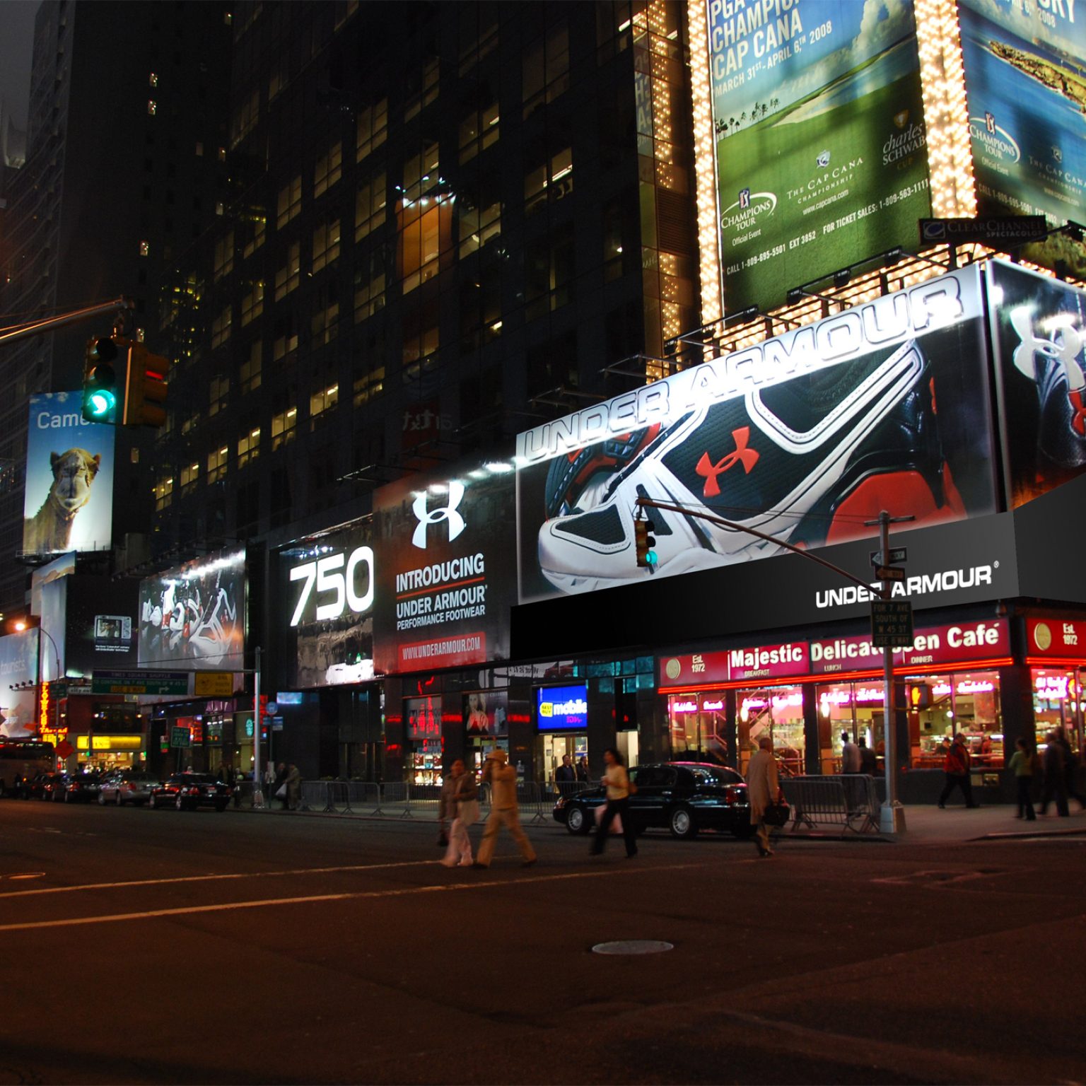 Signage of UnderArmour in the city