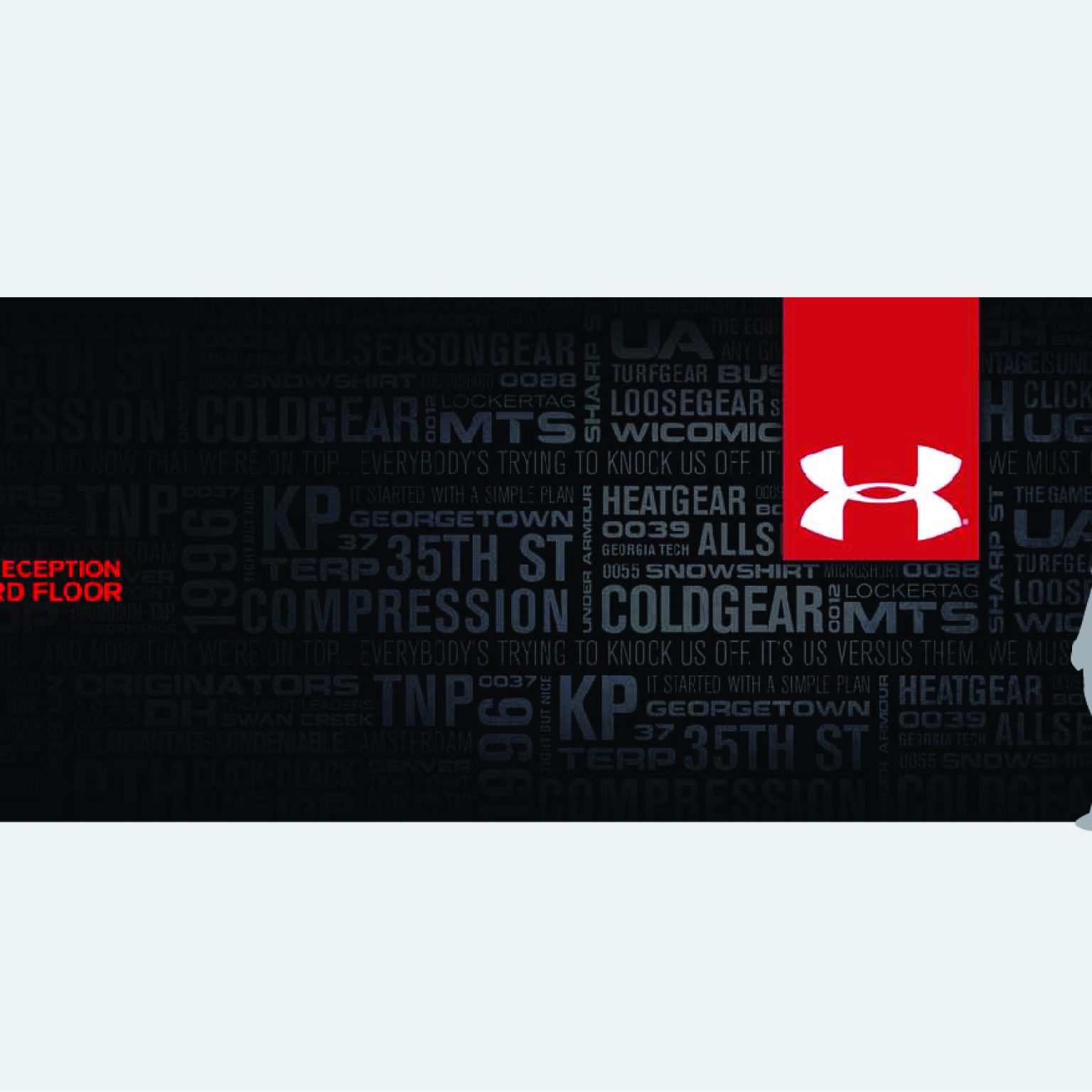Wall installation for UnderArmour