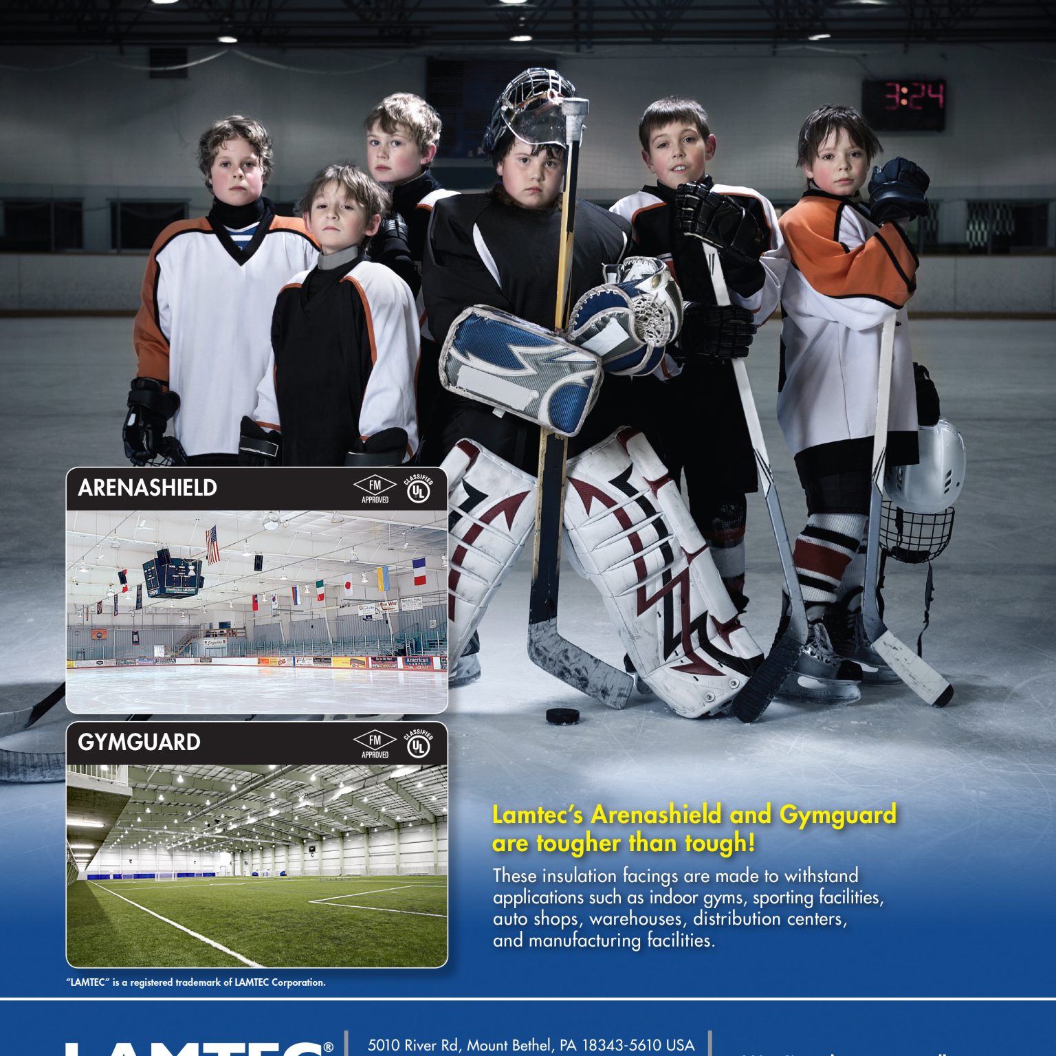 Ad for LAMTEC gym guard
