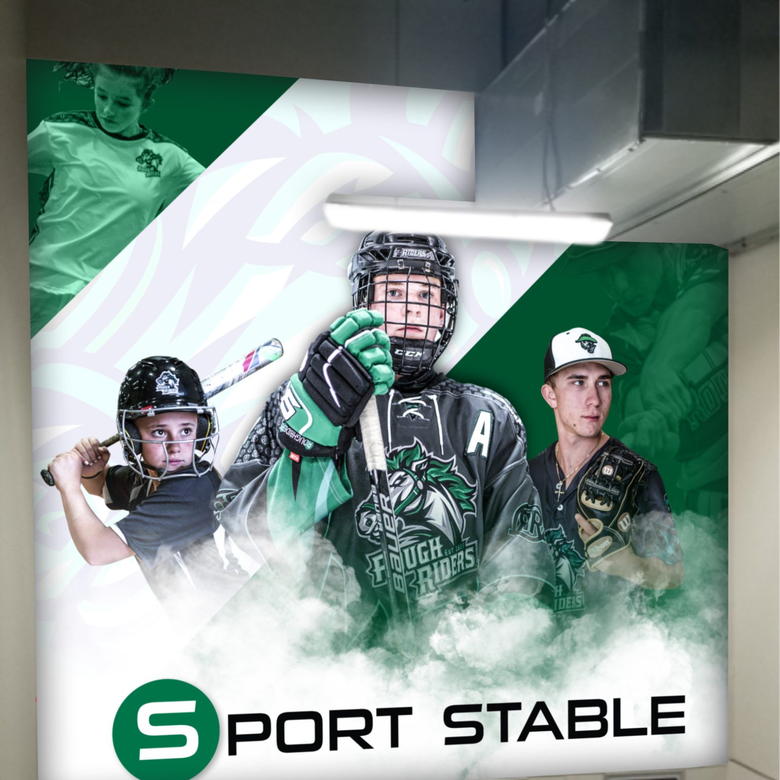 Wall graphic for Sport Stable